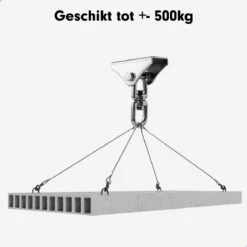 Luxe Ophangsysteem - 180° Schommelen, 360° Roteerbaar - Plafondhaak - Ophanghaak - Hangstoel Buiten - Hangstoel Binnen – Schommelstoel - Schommel - Bokszakken - RVS - Nederlandse Handleiding - -Camping Series Winkel 1200x1200 424
