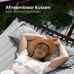 Vita5 Hangmat Met Standaard En Spreidstok – 2 Persoons – Incl. Bekerhouder - Afneembaar Kussen – Uv-bestendig – Lichtgrijs 19 Vita5 Hangmat Met Standaard En Spreidstok – 2 Persoons – Incl. Bekerhouder - Afneembaar Kussen – Uv-bestendig – Lichtgrijs -Camping Series Winkel 1200x1200 437