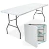 LifeGoods Klaptafel - Inklapbaar - 70x180cm - Verstelbare Vouwtafel - Weerbestendig - Wit -Camping Series Winkel 1200x1200 451