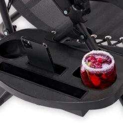 LifeGoods Opvouwbare Tuinstoelen - Verstelbaar Zonnescherm - 2 Stuks - 30°-90° Verstelbaar - Metaal - Zwart -Camping Series Winkel 1200x1200 483