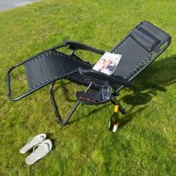 Luxe Ligstoel Met Hoofdsteun & Voetsteun - Verstelbare Rugleuning - Zonnebed Relaxstoel Voor Tuin/Terras/Strand/Balkon/Zwembad/Camping - Inklapbaar - Weerbestendig - Zwart 17 Luxe Ligstoel Met Hoofdsteun & Voetsteun - Verstelbare Rugleuning - Zonnebed Relaxstoel Voor Tuin/Terras/Strand/Balkon/Zwembad/Camping - Inklapbaar - Weerbestendig - Zwart -Camping Series Winkel 1200x1200 489