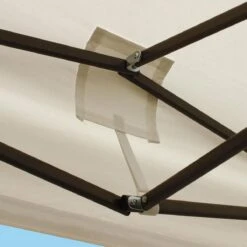 LifeGoods Partytent - 3x3 M - Zijwanden - Easy Up - Opvouwbaar - Waterdicht - Draagtas Met Wieltjes - Beige -Camping Series Winkel 1200x1200 518