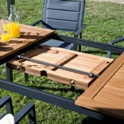 NATERIAL - Uitschuifbare Tuintafel ORIS - Uitschuifbare Tafel Voor 6 Tot 8 Personen - 180-240x100 Cm - Aluminium - Hout Eucalyptus 15 NATERIAL - Uitschuifbare Tuintafel ORIS - Uitschuifbare Tafel Voor 6 Tot 8 Personen - 180-240x100 Cm - Aluminium - Hout Eucalyptus -Camping Series Winkel 1200x1200 576