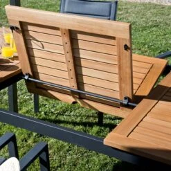 NATERIAL - Uitschuifbare Tuintafel ORIS - Uitschuifbare Tafel Voor 6 Tot 8 Personen - 180-240x100 Cm - Aluminium - Hout Eucalyptus 16 NATERIAL - Uitschuifbare Tuintafel ORIS - Uitschuifbare Tafel Voor 6 Tot 8 Personen - 180-240x100 Cm - Aluminium - Hout Eucalyptus -Camping Series Winkel 1200x1200 577