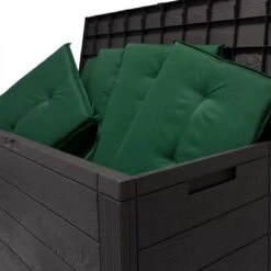 Merkloos Woody Tuin Opbergbox - 324 Liter 45x120x60 Cm - Tuinkussenbox - Antraciet/bruin -Camping Series Winkel 1200x1200 585