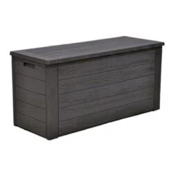 Merkloos Woody Tuin Opbergbox - 324 Liter 45x120x60 Cm - Tuinkussenbox - Antraciet/bruin -Camping Series Winkel 1200x1200 587