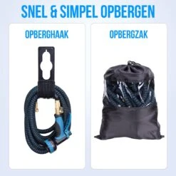 Strex Flexibele Tuinslang 15M Met Sproeikop - Uitrekbaar - Incl. Koppelingen, Ophanghaak & Opbergzak -Camping Series Winkel 1200x1200 663