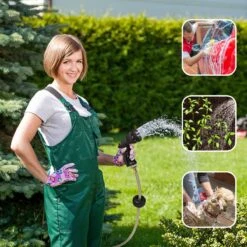 Buxibo - Wandslangenbox 20 Meter + 2 Meter - Tuinslang Met Haspel - 9 Sproei Standen - Slangenhouder 180° Draaibaar - Tuinslanghaspel Zwart+ Gratis Sproeier - Zwart -Camping Series Winkel 1200x1200 679