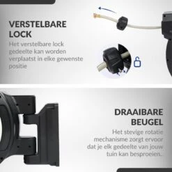 Buxibo - Wandslangenbox 20 Meter + 2 Meter - Tuinslang Met Haspel - 9 Sproei Standen - Slangenhouder 180° Draaibaar - Tuinslanghaspel Zwart+ Gratis Sproeier - Zwart -Camping Series Winkel 1200x1200 683