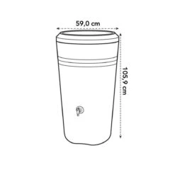 Elho Green Basics Regenton - Regenton - Living Black - Buiten - 200 Liter -Camping Series Winkel 1200x1200 709