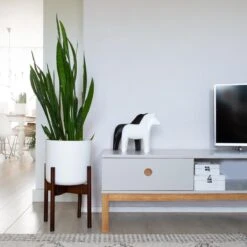 LifeGoods Planten Standaard - Uitschuifbare Bloempothouder - 20 Tot 30 Cm - Donker Bamboe -Camping Series Winkel 1200x1200 804