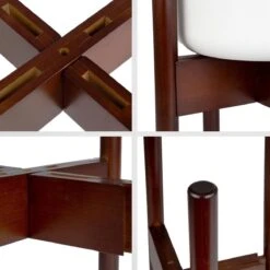 LifeGoods Planten Standaard - Uitschuifbare Bloempothouder - 20 Tot 30 Cm - Donker Bamboe -Camping Series Winkel 1200x1200 806