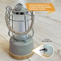 Skandika Kiruna LED-Lamp – Tentlampen – Campinglampen – Buiten Lantaarn – Buitenverlichting – Buiten Lamp - Retro Outdoor Camping Lamp Met Powerbank, Traploos Dimbaar, Draadloos, Oplaadbare Batterij, USB, Warm En Koud Wit, 75h Lichtduur – Beige -Camping Series Winkel 1200x1200 82