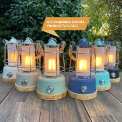 Skandika Kiruna LED-Lamp – Tentlampen – Campinglampen – Buiten Lantaarn – Buitenverlichting – Buiten Lamp - Retro Outdoor Camping Lamp Met Powerbank, Traploos Dimbaar, Draadloos, Oplaadbare Batterij, USB, Warm En Koud Wit, 75h Lichtduur – Beige -Camping Series Winkel 1200x1200 85