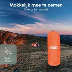 AirFeel Lichtgewicht Opsblaasbaar Slaapmatje - Ingebouwde Pomp En Kussen - 196 X 60 X 6 Cm - Orange -Camping Series Winkel 1200x1200 92