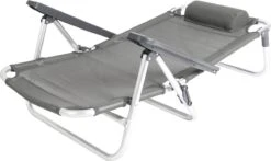 Bo-Camp Beach Chair - Monaco - Aluminium - Grijs -Camping Series Winkel 1200x715