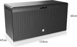 Prosperplast Opbergbox Met Deksel – Waterdicht Wielen 290 L -Antraciet -Camping Series Winkel 1200x732