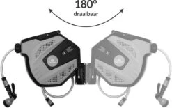 CoolHome - Wandslangenbox 20 Meter + 2 Meter - Tuinslang Met Haspel- Slangenhouder 180° Draaibaar - Tuinslanghaspel Zwart - Grijs -Camping Series Winkel 1200x751 2