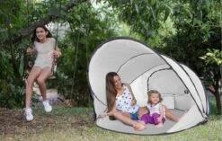 Deryan Luxe Pop Up Strandtent XXL - Anti-UV 50+ - Zilver 32 Deryan Luxe Pop Up Strandtent XXL - Anti-UV 50+ - Zilver -Camping Series Winkel 1200x765