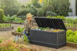 Keter Kentwood Opbergbox - 128x53.6x59 Cm - 350 L - Grafiet -Camping Series Winkel 1200x800 106