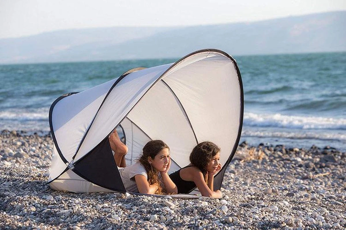 Deryan Luxe Pop Up Strandtent XXL - Anti-UV 50+ - Zilver 15 Deryan Luxe Pop Up Strandtent XXL - Anti-UV 50+ - Zilver - Afbeelding 13