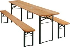 Casaria Tuinset Hout – 2 Banken 1Tafel Inklapbaar - 170x46x75cm -Camping Series Winkel 1200x803 13