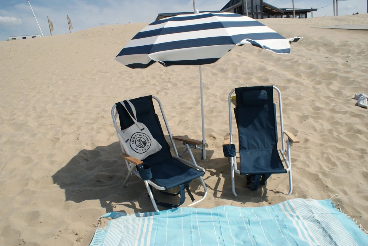 Easy Beach Chair - Campingstoel - Aluminium - Blauw 3 Easy Beach Chair - Campingstoel - Aluminium - Blauw