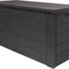 Merkloos Woody Tuin Opbergbox - 324 Liter 45x120x60 Cm - Tuinkussenbox - Antraciet/bruin -Camping Series Winkel 1200x832