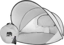 Deryan Luxe Pop Up Strandtent XXL - Anti-UV 50+ - Zilver 35 Deryan Luxe Pop Up Strandtent XXL - Anti-UV 50+ - Zilver -Camping Series Winkel 1200x836