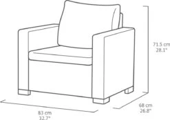 Allibert California Loungeset - 5 Personen - Cappuccino -Camping Series Winkel 1200x847 1