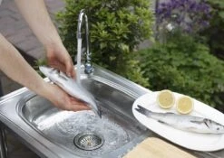 Camping/Outdoor Inox Tafel Met Gootsteen Lavabo En Kraan 100x77x50cm -Camping Series Winkel 1200x852