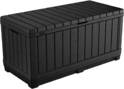 Keter Kentwood Opbergbox - 128x53.6x59 Cm - 350 L - Grafiet -Camping Series Winkel 1200x863