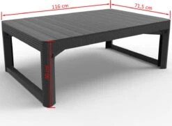 Allibert Lyon Tuintafel - 116x71,5x66/40 Cm - Grafiet -Camping Series Winkel 1200x881 1