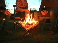 Firekorf + Grill + Spit : Opvouwbare Vuurkorf / Vuurschaal Met Rooster En Spit - Draagbare BBQ - Opbergtas - Kampeer Grill - Kookset -Camping Series Winkel 1200x900 15