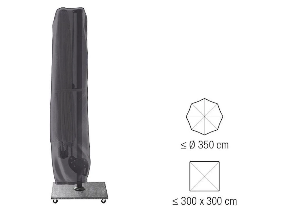 AeroCover Parasolhoes - Zweef Parasols - Grijs - 250x55 Cm (HxB) 17 AeroCover Parasolhoes - Zweef Parasols - Grijs - 250x55 Cm (HxB) - Afbeelding 15