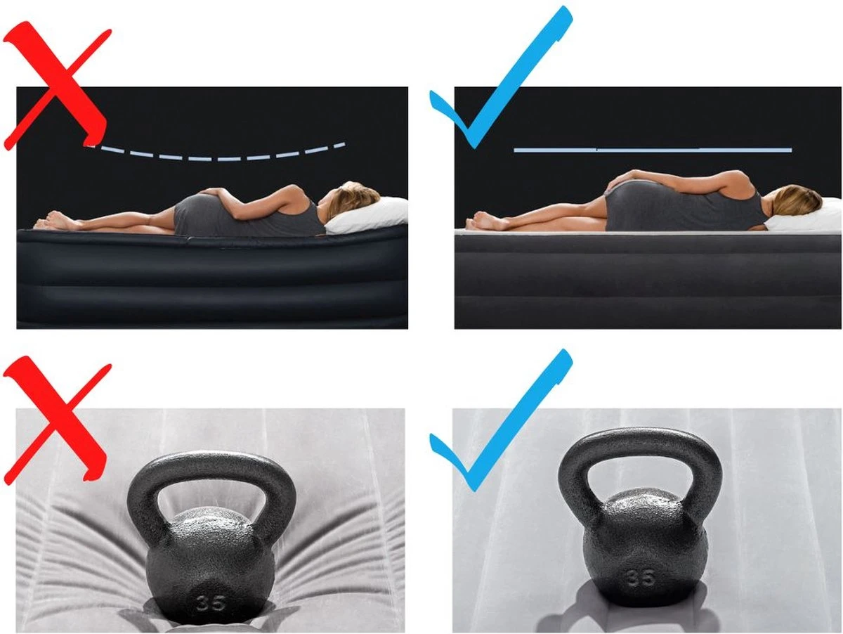 Intex Luchtbedset Intex Luchtbed - 2-Persoons - 183 X 203 X 25 Cm - Blauw + Intex Elektrische Pomp - 650 Liter/min + Hoeslaken Wit + Reparatieset 5 Intex Luchtbedset Intex Luchtbed - 2-Persoons - 183 X 203 X 25 Cm - Blauw + Intex Elektrische Pomp - 650 Liter/min + Hoeslaken Wit + Reparatieset - Afbeelding 3