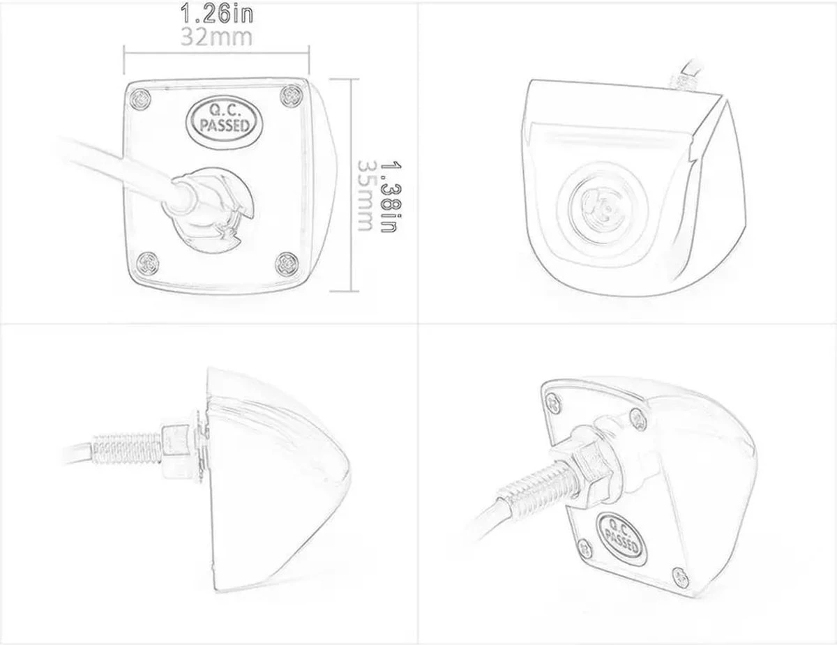 RV-350 Achteruitrijcamera | Originele Look | Zwart 6 RV-350 Achteruitrijcamera | Originele Look | Zwart - Afbeelding 4
