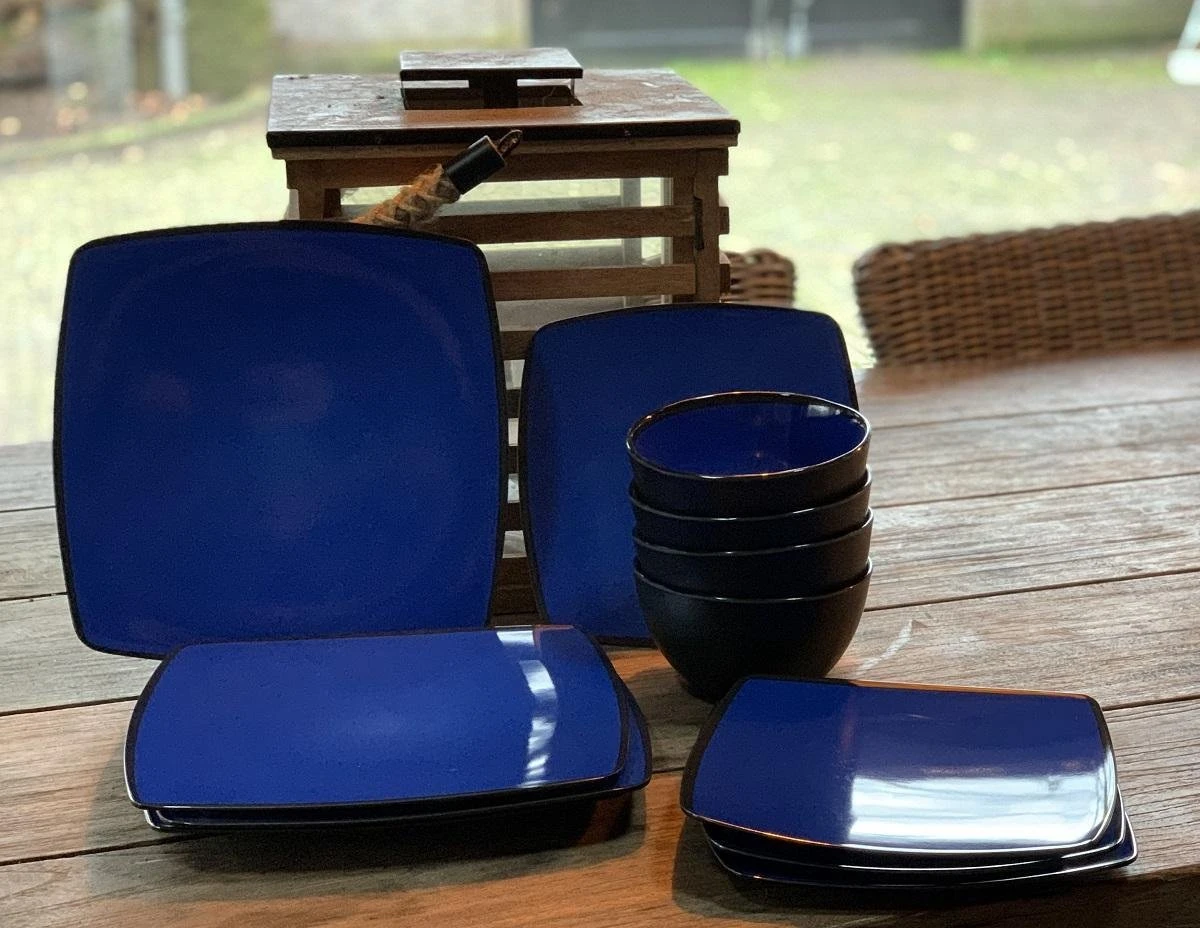 Camping Servies - 12 Delig – 100% Melamine Servies Set – Campingservies – Melamine Servies - Blue Ocean 3 Camping Servies - 12 Delig – 100% Melamine Servies Set – Campingservies – Melamine Servies - Blue Ocean