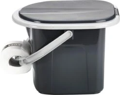 Branq Toiletemmer Draagbaar Met Deksel - 15,5L - Antraciet -Camping Series Winkel 1200x948