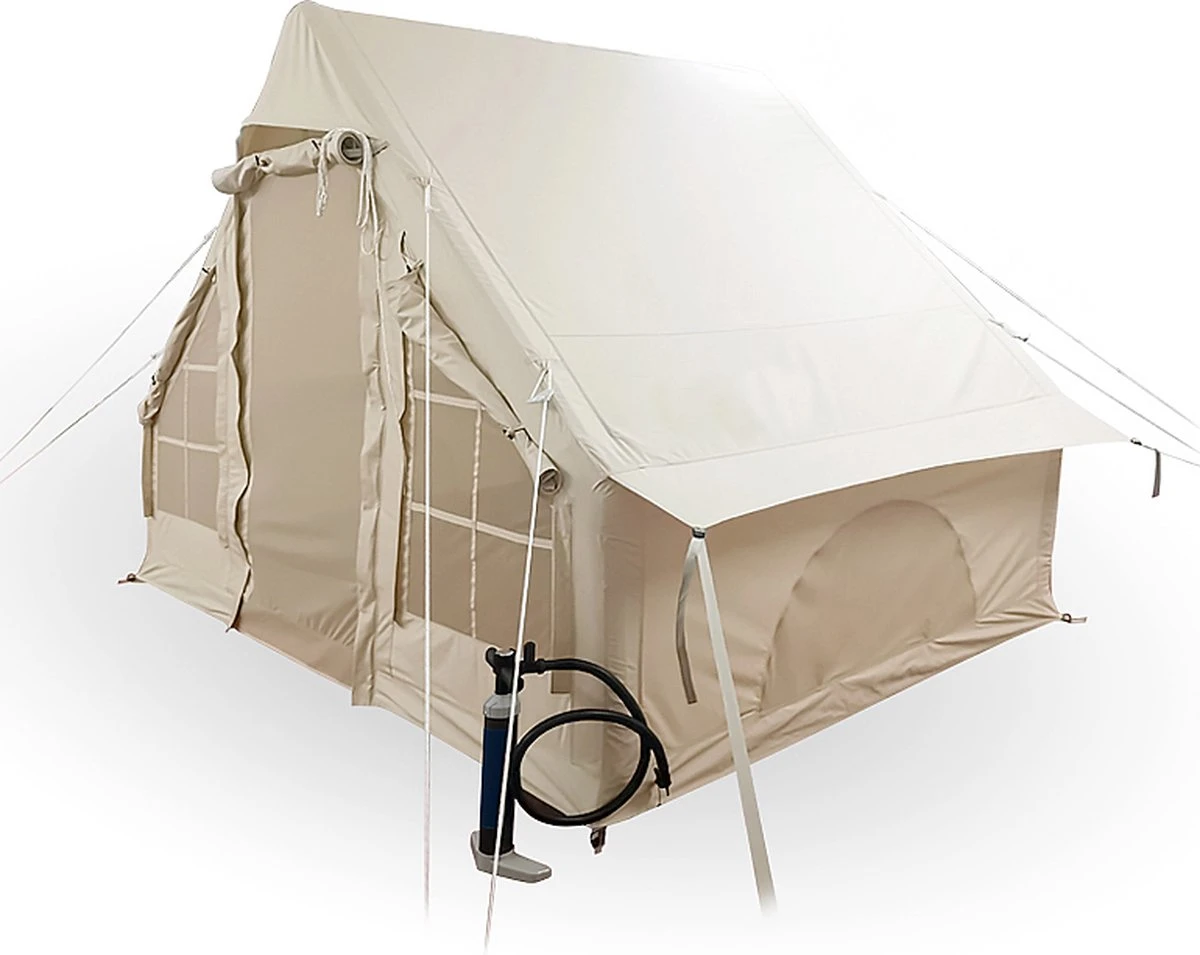 Opblaasbare Vier Persoons Tent Beige 300x200x210 Cm 3 Opblaasbare Vier Persoons Tent Beige 300x200x210 Cm