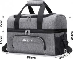 Lifewit 20L Koeltas | 20 Liter | Opvouwbaar | Koelbox-Koeltas | Isolatietas/ Picknicktas Voor Levensmiddelen / Grijs -Camping Series Winkel 1200x982
