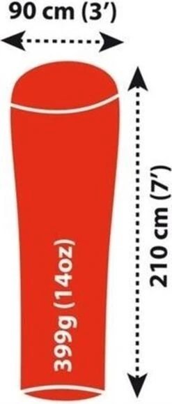 Sea To Summit - Reactor Extreme Thermolite® Mummy Liner - Lakenzak - Extra Verwarmend - Rood -Camping Series Winkel 512x1200