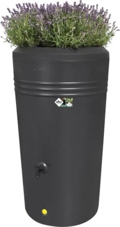 Elho Green Basics Regenton - Regenton - Living Black - Buiten - 200 Liter -Camping Series Winkel 635x1200