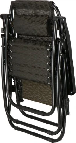 Springos Tuinstoel | Ligstoel | Opvouwbaar | Verstelbaar | Ergonomische Hoofdsteun | Bruin / Zwart -Camping Series Winkel 641x1200