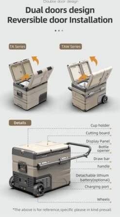 Alpicool 55L - Koelkast/vriezer - 12V-24V/230V - Compressor - APP - Voor Auto En Huis - Outdoor Camping Benodigdheden -Camping Series Winkel 664x1200