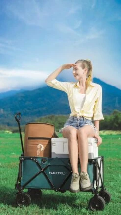 Flextail Gear Bolderkar Opvouwbaar Ezy Wagon - Tot 100KG - Wielen Loskoppelbaar - Zwart -Camping Series Winkel 674x1200