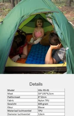Hikr® Luchtbed - Slaapmat - Opblaasbaar Matras - Lichtgewicht - Outdoor - Camping - Hiking & Wandelen -Camping Series Winkel 764x1200