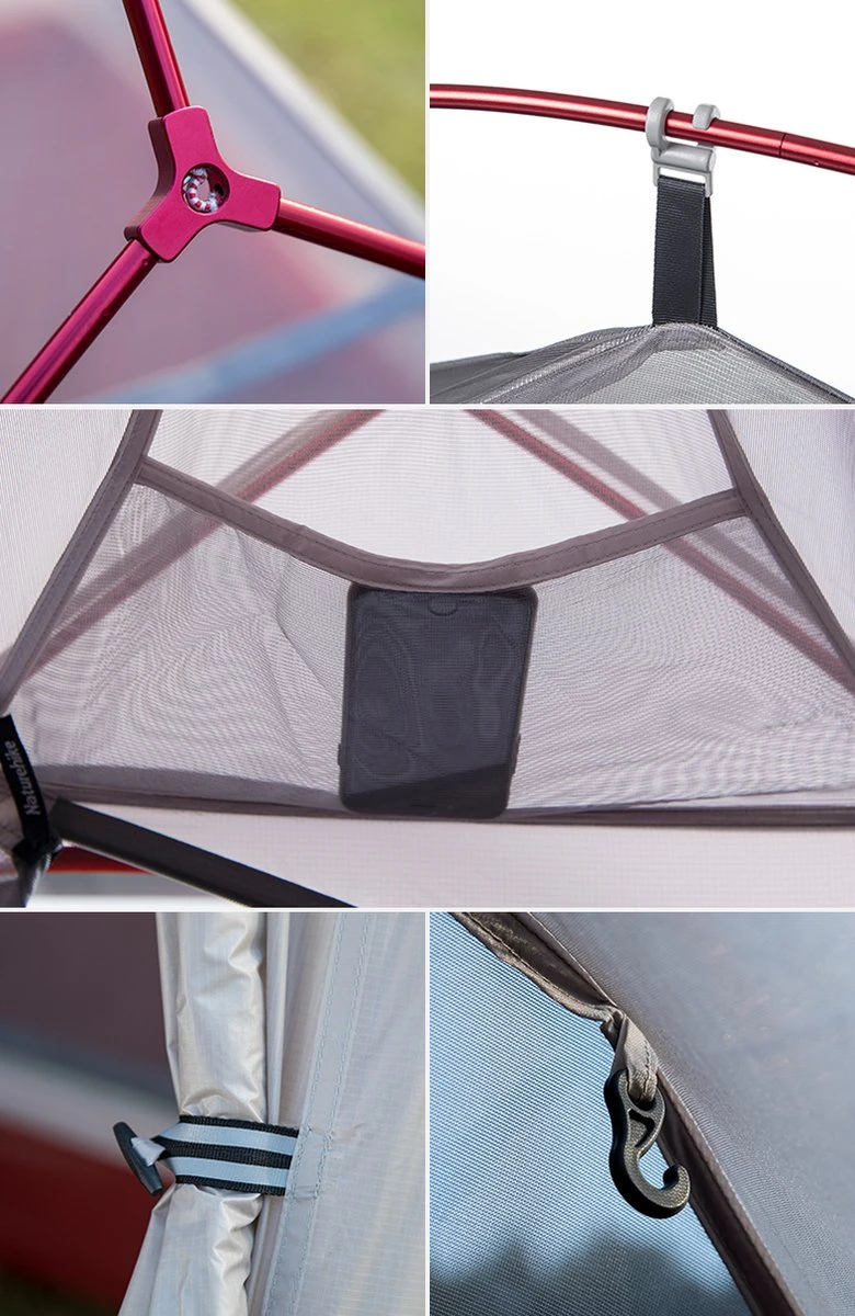 Cloud Up 3 Upgraded - Naturehike® - Tent 3 Persoons - Lichtgewicht Tent - Incl. Grondzeil - 20D 4000MM - Outdoor Kampeertent - Waterdicht - Hiking & Wandelen 6 Cloud Up 3 Upgraded - Naturehike® - Tent 3 Persoons - Lichtgewicht Tent - Incl. Grondzeil - 20D 4000MM - Outdoor Kampeertent - Waterdicht - Hiking & Wandelen - Afbeelding 4