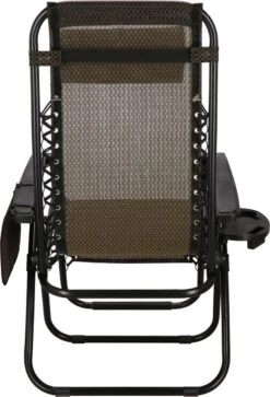 Springos Tuinstoel | Ligstoel | Opvouwbaar | Verstelbaar | Ergonomische Hoofdsteun | Bruin / Zwart -Camping Series Winkel 816x1200