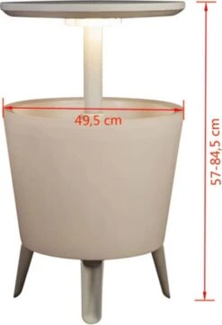 Keter Coolbar Partytafel – Lichtgevend - 49,5x49,5x57cm - Wit -Camping Series Winkel 818x1200